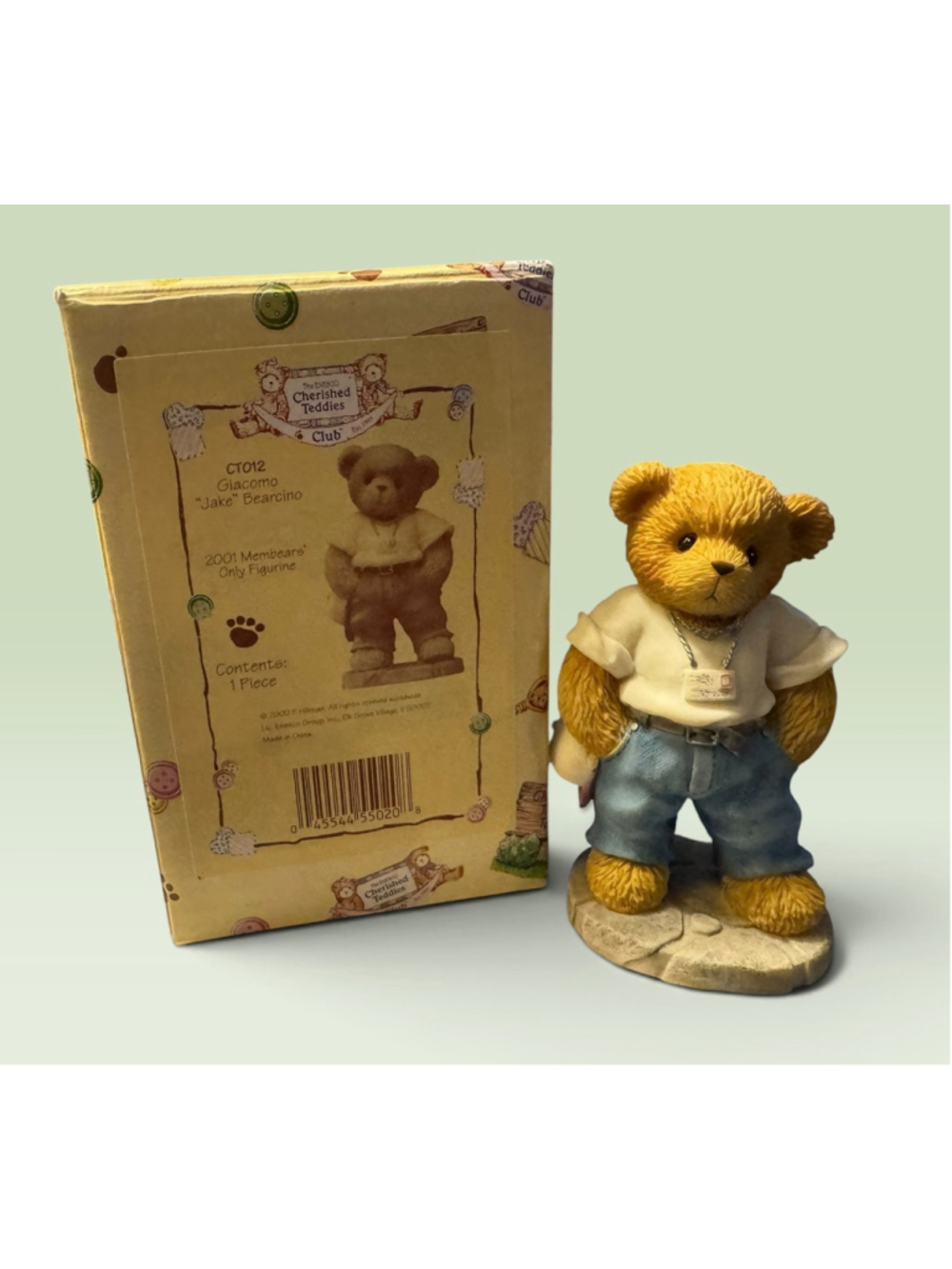 Cherished Teddies Giacomo “Jake” Bearcino 2001 Membears’ Only Figure